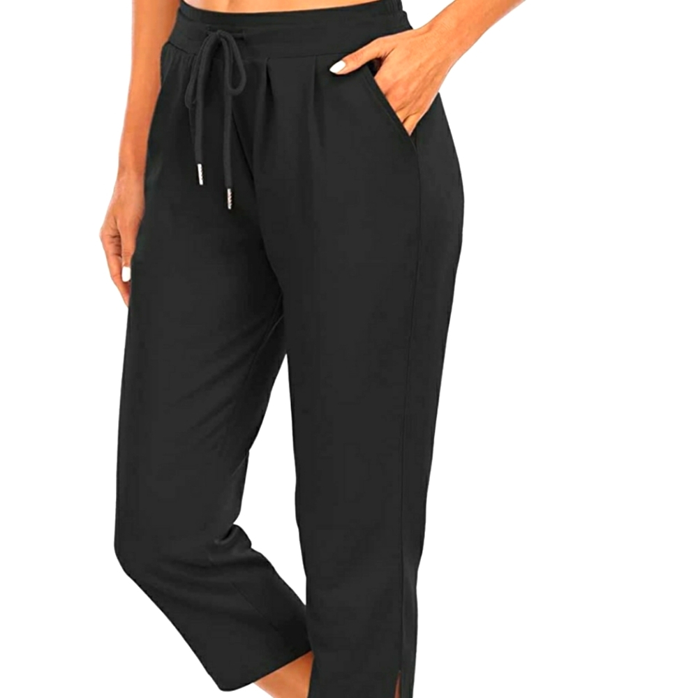 THANTH Womens Capri Yoga Pants Loose Comfy Lounge Pajamas Workout  Capri Large